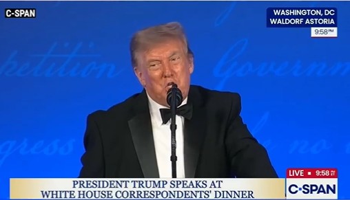 Trump Walked Into a Room Full of Journalists, Roasted Everyone, and Left Wearing a 2028 Hat